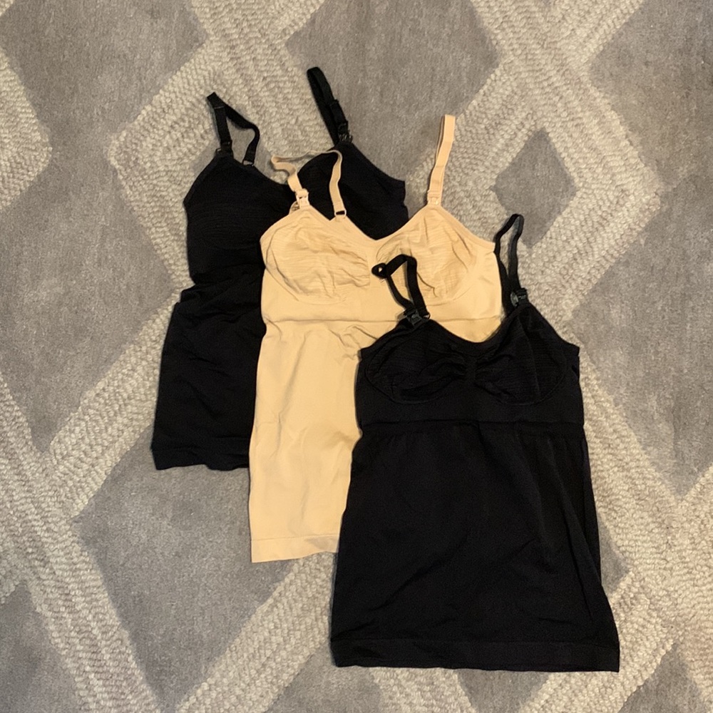 kindred bravely sublime hands free pumping & nursing tank top (pack of 3)